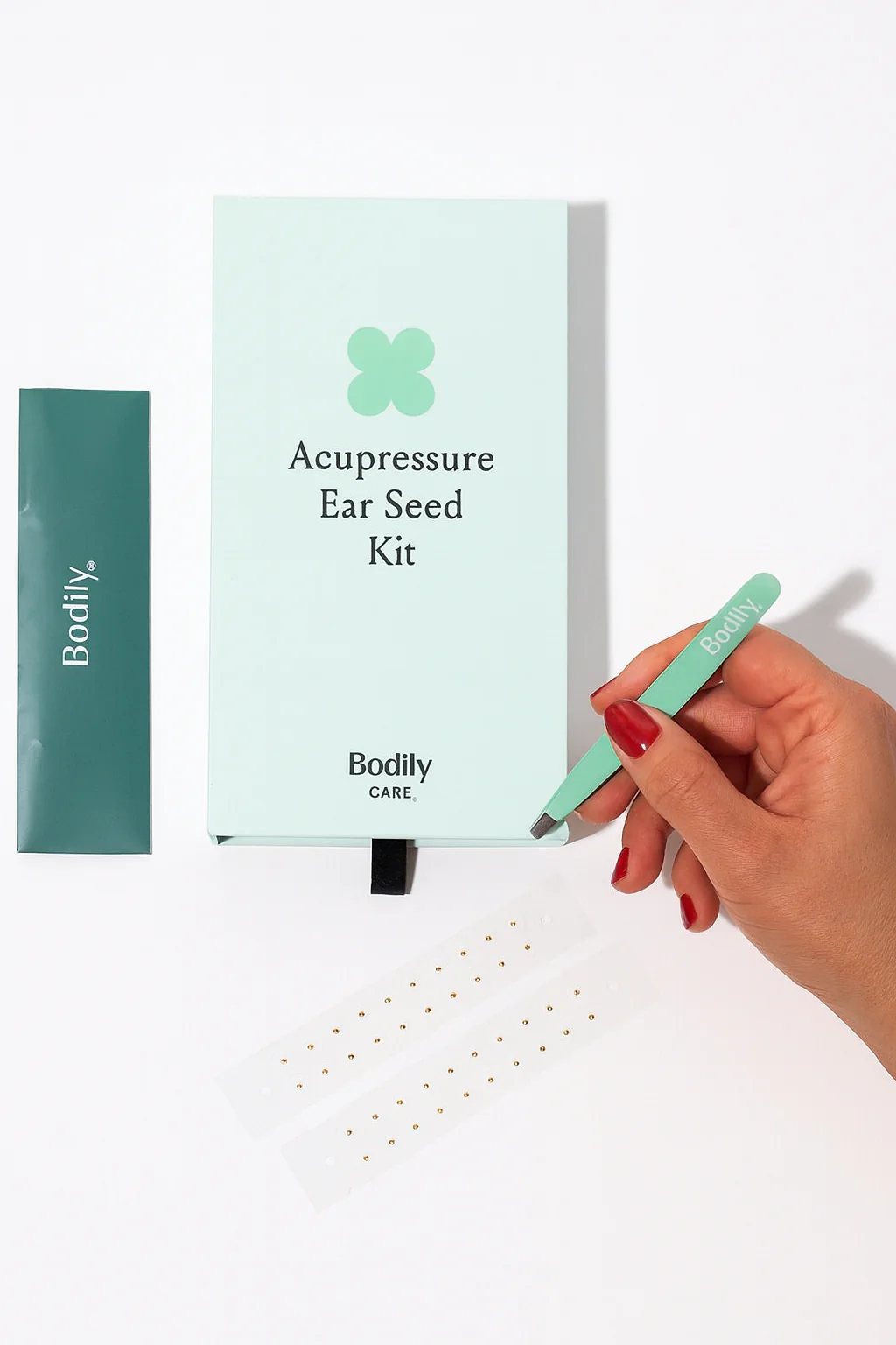 24k Gold Plated Acupressure Ear Seed Kit for Natural Pregnancy Self-Care - Image 6